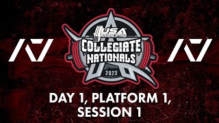 2023 Collegiate Nationals Day 1 Platform 1 Session 1  4456kg Women Raw 4448kg Equipped [upl. by Marchal]