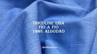 🤩 Tricoline FIL A FIL em 100 algodão 👔 [upl. by Redford]