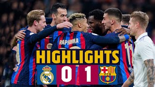 🔥 HIGHLIGHTS REAL MADRID 01 BARÇA I COPA DEL REY SEMIFINALS EL CLÁSICO 🔥 [upl. by Ahsinahs27]