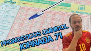 ⚽EL QUINIGOL JORNADA 71 💰ANALISIS Y PRONOSTICOS  EUROCOPA 2024 [upl. by Joannes]