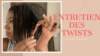 Comment bien entretenir ses mini twists pour faire pousser ses cheveux  idée coiffure sur twists [upl. by Carola470]