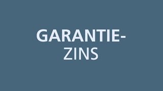 Garantiezinssenkung [upl. by Bain]