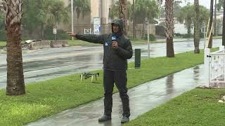 Heres a look from Meteorologist Paul Goodloe in Apalachicola FL on Hurricane Helene [upl. by Semela]