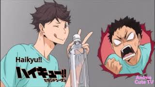 Oikawa and Iwachan Cute and Funny moments  Haikyuu [upl. by Edac]