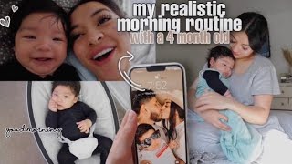 MY REALISTIC MORNING ROUTINE WITH A 4 MONTH OLD [upl. by Ri477]