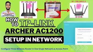 Extend WiFi Range TPLink Archer C6  DLink Router एक नेटवर्क में दो वायरलेस राउटर tplink dlink [upl. by Ettennaej]