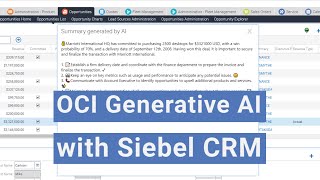 Oracle Generative AI and Siebel CRM  A Match Made in Heaven [upl. by Del]