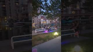 Downtown Kelowna BC Okanagan Lake Bike Rave bikelife rave britishcolumbia music [upl. by Ilamad579]