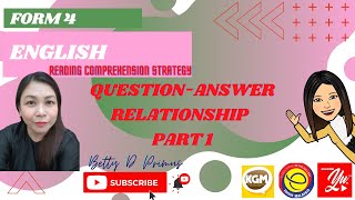 QuestionAnswer Relationship QAR A Reading Strategy [upl. by Notsek]