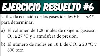 Cómo usar la Ecuación de Estado de los Gases PVnRT [upl. by Eentruoc955]