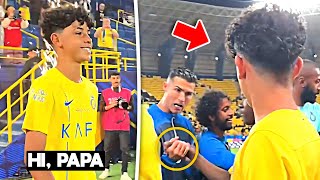 Cristiano Ronaldo meet Cristiano Junior and his Al Nassr U13 Teammates 😍❤️ [upl. by Gibson]