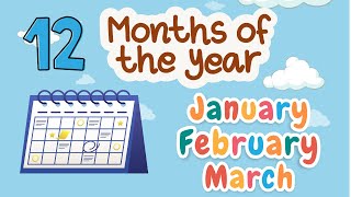 12 Months Of The Year  Months Spellings With Pronounciation For Kids Pre School kids [upl. by Ahseekal]