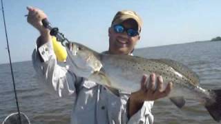 9 Lbs Trout On Calcasieu [upl. by Uhthna]