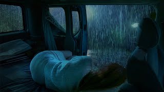 Deep Sleep with Rain Sounds on Camping Car Window  Rain sounds for sleeping [upl. by Julio491]