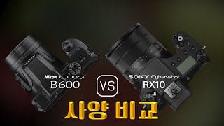 Nikon COOLPIX B600 와 Sony Cybershot RX10 III 의 사양 비교 [upl. by Redleh]