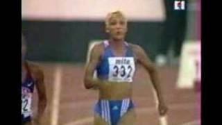 1999 Monde 100m F Finale JonesMillerThanouArron [upl. by Brad]