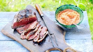 Gerookte entrecote met romesco  Allerhande [upl. by Wartow]