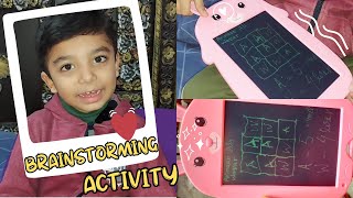 Brain Storming Activity for kids Make boxesSquare by joining dots Armaan Ali and Anabiya vlogs [upl. by Mcclure]