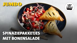 Wat eten we Spinaziepakketjes met bonensalade [upl. by Ivo]