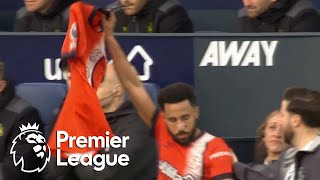 Andros Townsend heads Luton Town in front of Newcastle United  Premier League  NBC Sports [upl. by Negiam533]