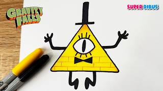 Dibuja y Colorea a BILL CIPHER de Gravity Falls FACIL paso a paso [upl. by Ecraep]