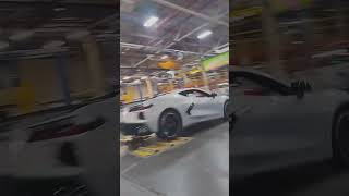 C8 Corvette Rolling Off The Assembly Line c8 corvette assemblyline carfactory vette brandnew [upl. by Sprung]