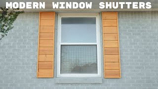 How To Build Modern Window Shutters  Modern Builds [upl. by Scarito]