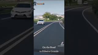 Driving along hiway to Ribeira Grande from Ponta Delgada in São Miguel island Azores [upl. by Mraz]