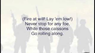 The Caisson Song Original US Army Song  Singalong with Lyrics [upl. by Acinoreb]