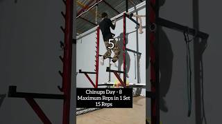 The Attack Titan Chinups Day  8 ।। Maximum Reps in 1 Set  15 Reps [upl. by Aklam]