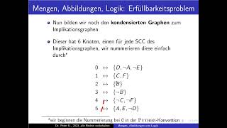 Mengen Abbildungen und Logik Folge 60 Erfüllbarkeitsproblem von Formeln in CNF 2SAT Beispiele [upl. by Nmutua]