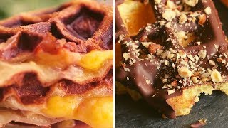 5 recettes ultra gourmandes de gaufres sucrées et salées  750g [upl. by Alam556]