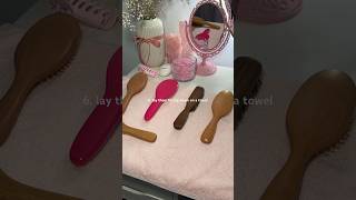 ASMR How To Clean Hair Brushes Properly 🧴🫧🚿 [upl. by Steffie]