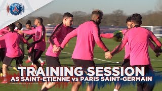 TRAINING SESSION  AS SAINTETIENNE vs PARIS SAINT GERMAIN [upl. by Anaert]