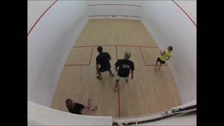 Woodford Wells Squash57Racketball Doubles Final 2016  highlights [upl. by Drue]