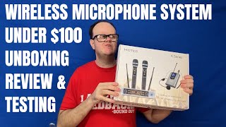 Hotec K Series UHF Dual Wireless Microphone System Review amp Test [upl. by Einram49]