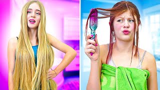 Thin Hair vs Thick Hair Problems  Awkward Funny Situations With Friends [upl. by Aissilem]