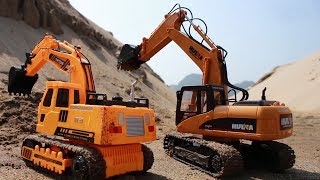 Trucks for children  Excavator videos for children  Diggers for children  Children toys [upl. by Arremat643]