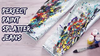 Ultimate Guide to Perfect Paint Splatter Jeans All the Tips and Tricks [upl. by Ahsot]