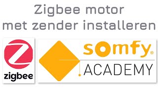 Zigbee motor installeren met zender in een rolgordijn [upl. by Ilse]