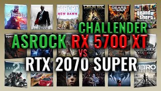 ASROCK RX 5700 XT CHALLENGER vs RTX 2070 Super Benchmarks  59 test [upl. by Richman360]