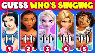 Guess Whos Singing 🎤🎙️🎶 Disney Song Quiz Challenge  Snow White Moana Elsa Rapunzel Mirabel [upl. by Eak]