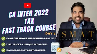 CA INTER TAX Fast Track Course  Day 6 Part 2  DT Clubbing Of Income [upl. by Keryt]