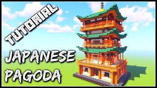 How To Build A Japanese Pagoda  Minecraft Tutorial [upl. by Tterb]