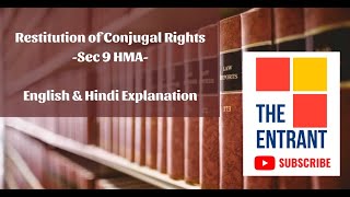 Restitution of Conjugal Rights  Sec 9 HMA  English amp Hindi Explanation [upl. by Ebony]