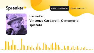 Vincenzo Cardarelli O memoria spietata [upl. by Zela]