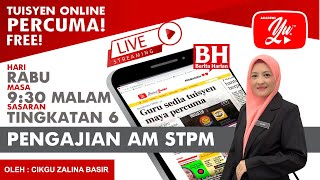 🔴LIVE PENGAJIAN AM STPM ESEI SEM 3 OLEH CIKGU ZALINA BASIR 54 ALLINONE TUISYENPERCUMA [upl. by Rozanne]