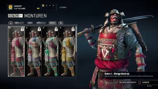 For Honor Open Beta Customization  The Kensei  Samurai Faction [upl. by Aihsas]