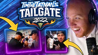 TIMTHETATMAN REACTS TO BEHIND THE SCENES VIDEOS OF THE TATMAN TAILGATE [upl. by White147]