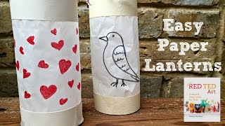 Paper Crafts DIY  How to Make an Easy Paper Lantern [upl. by Adialeda399]